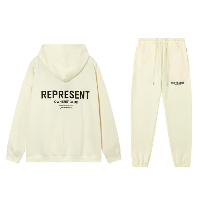 Represent Tracksuit Owners Club hoodie White